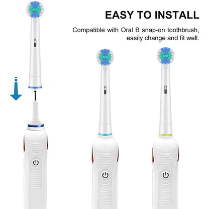 Tête de brosse à dents Compatible avec la brosse à dents électrique Oral b Braun, têtes de brosse de remplacement de précision pour Pro Smart Genius, Effici