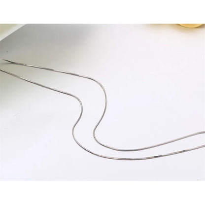 Collier Octogonal Fin en Argent Sterling 0.75 group pour Femme et Fille, Ras du Cou, Bijoux Italiens, 35-80cm, 925mm, Cadeau