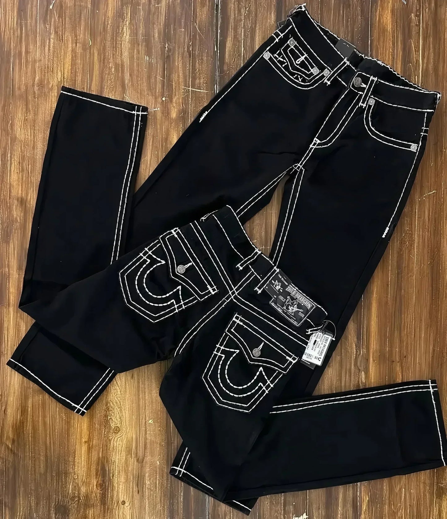 Y2k Denim pantalon Harajuku taille haute jambe large jean bleu bouddha brodé jean droit décontracté haute rue femmes vêtements