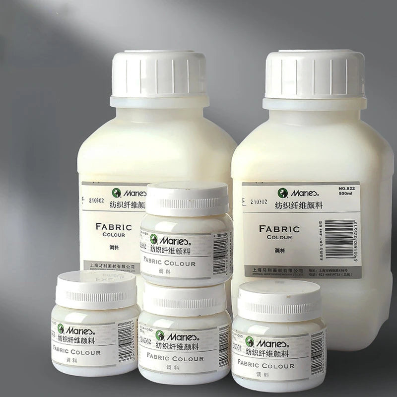 Bouteille d'assaisonnement textile en plastique, agent moyen, blanc laiteux, mélange acrylique, liquide, peinture d'art, fournitures professionnelles, 50 ml, 500ml