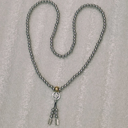 Bracelet et collier en acier au titane, perles de prière JOPrayer, auto-défense, taille, foi bouddha, pendentif croix, gadgets pour hommes, bijoux cadeaux