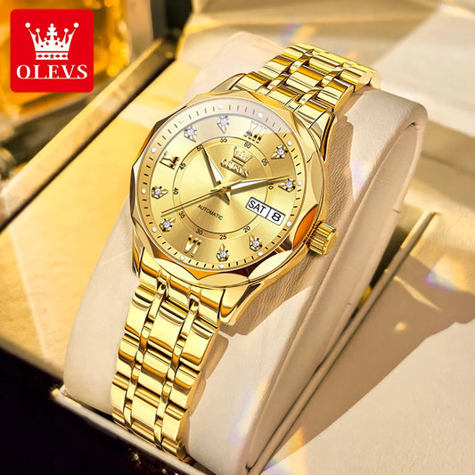OLEVS 6727  montres mécaniques automatiques Simple polyvalent 30m étanche