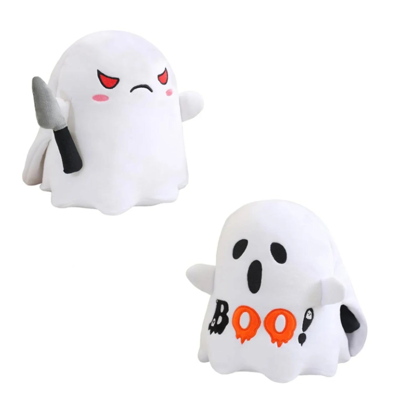 Peluche réversible pour Halloween, 10 pouces, en colère et effrayée, animaux en peluche sensoriels mignons, décoration de maison pour garçons et filles