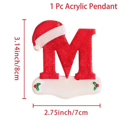ZQNYCY - Pendentif lettre acrylique sapin de noël
