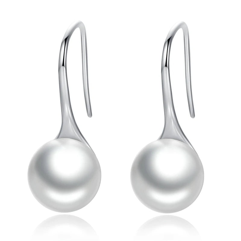 WOSTU boucles d'oreilles cœur fleur 100% argent Sterling 925 perle petites boucles d'oreilles pour femmes mariage fiançailles bijoux cadeaux