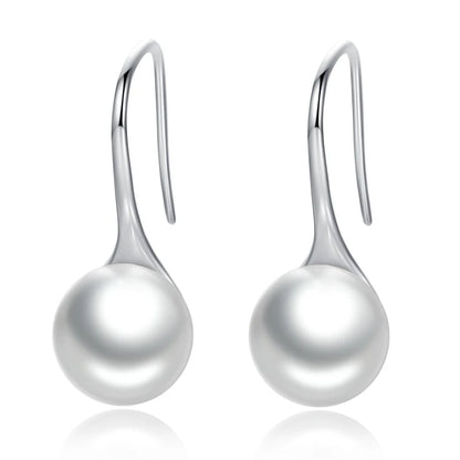 WOSTU boucles d'oreilles cœur fleur 100% argent Sterling 925 perle petites boucles d'oreilles pour femmes mariage fiançailles bijoux cadeaux