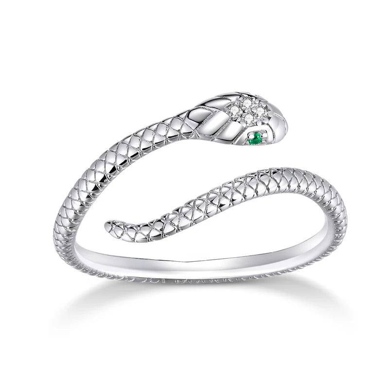 WOSTU-Bagues ajustables en argent regardé 925 pour femme, bijoux originaux empilables, taille ouverte