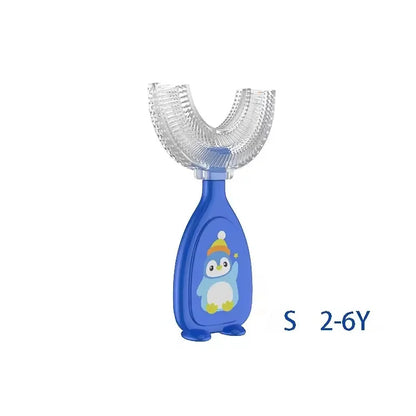 Brosse à Dents en Forme de U pour Enfant, en Silicone Souple, Résistante à 360, Soins Buccaux, Livres de Santé