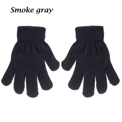 Gants extensibles simples et solides pour enfant, mitaines chaudes pour garçon et fille de 5 à 10 ans, collection automne et hiver