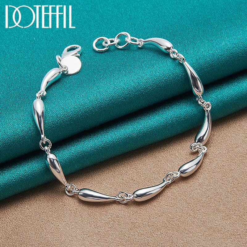DOTEFFIL 925 en argent Sterling goutte d'eau Bracelet