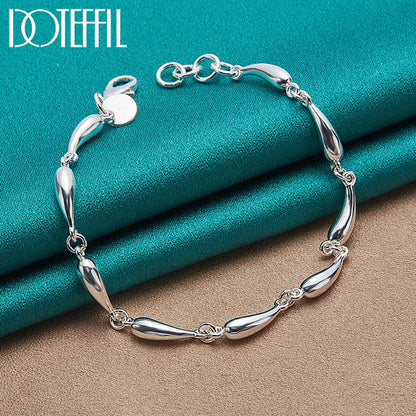 DOTEFFIL 925 en argent Sterling goutte d'eau Bracelet