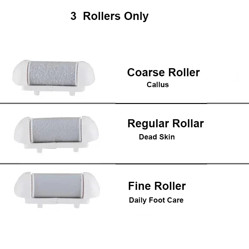 Têtes de rechange pour broyeur dissolvant de callosités des pieds, 3 pièces Quartz fin moyen grossier pour pédicure lime à pied électrique