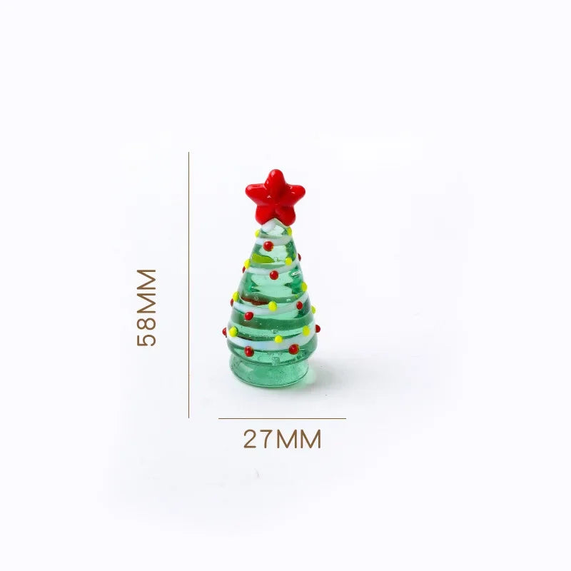 Ornements en verre pour arbre de noël en cristal, décoration de maison, série de noël, décorations de salle en cristaux pour cadeau