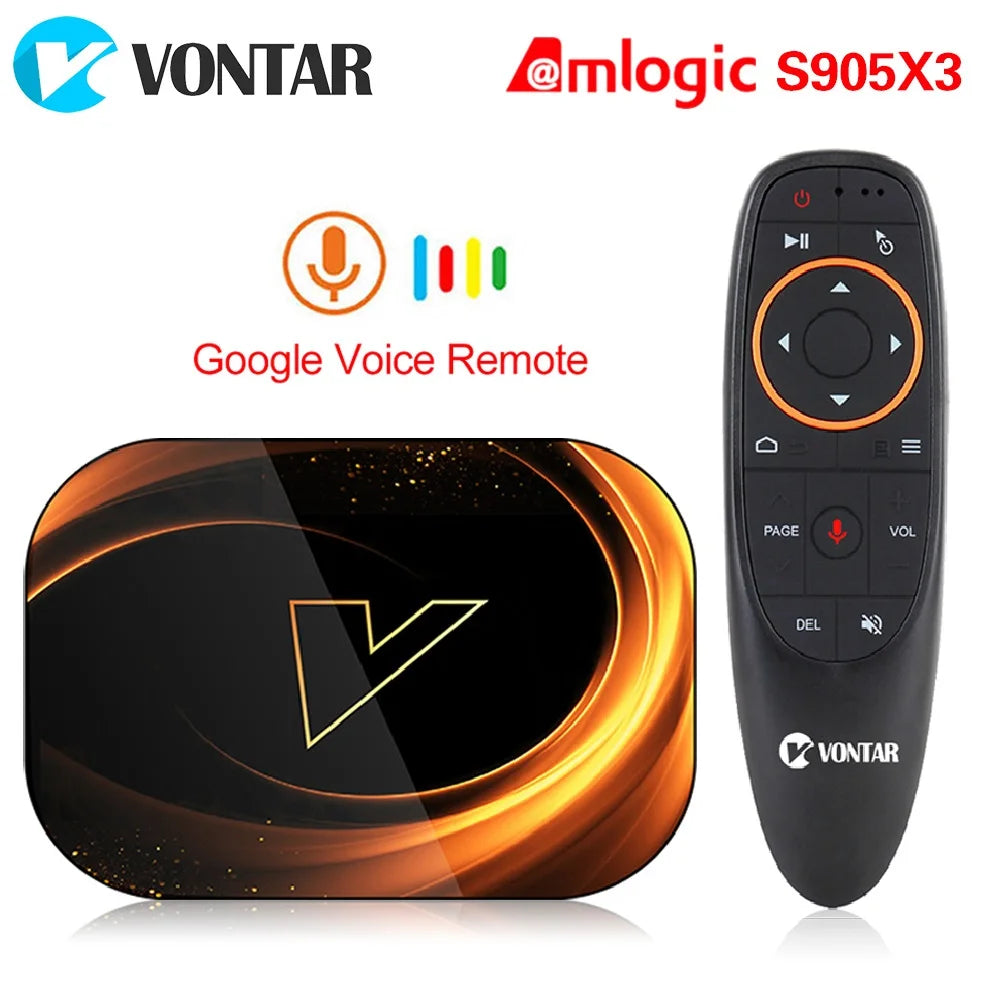 VONTAR X3 4GB 128GB 8K TV BOX Android 9 Smart Android TVBOX 9.0 Amlogic S905X3 Wifi 1080P BT 4K décodeur 4GB 64GB 32GB