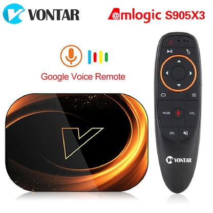VONTAR X3 4GB 128GB 8K TV BOX Android 9 Smart Android TVBOX 9.0 Amlogic S905X3 Wifi 1080P BT 4K décodeur 4GB 64GB 32GB