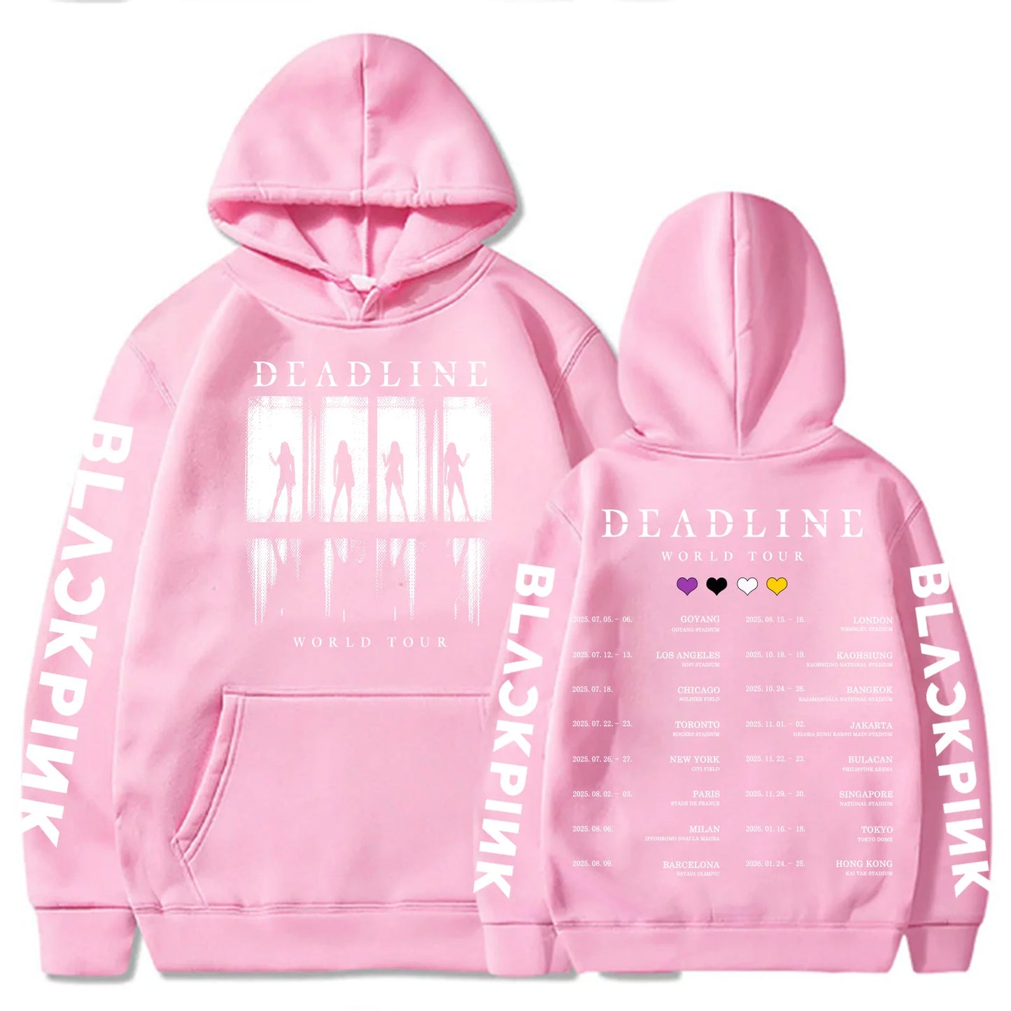 2025 BP Deadline Black World Tour sweat à capuche Harajuku hauts pull homme femme sweat Fans cadeau