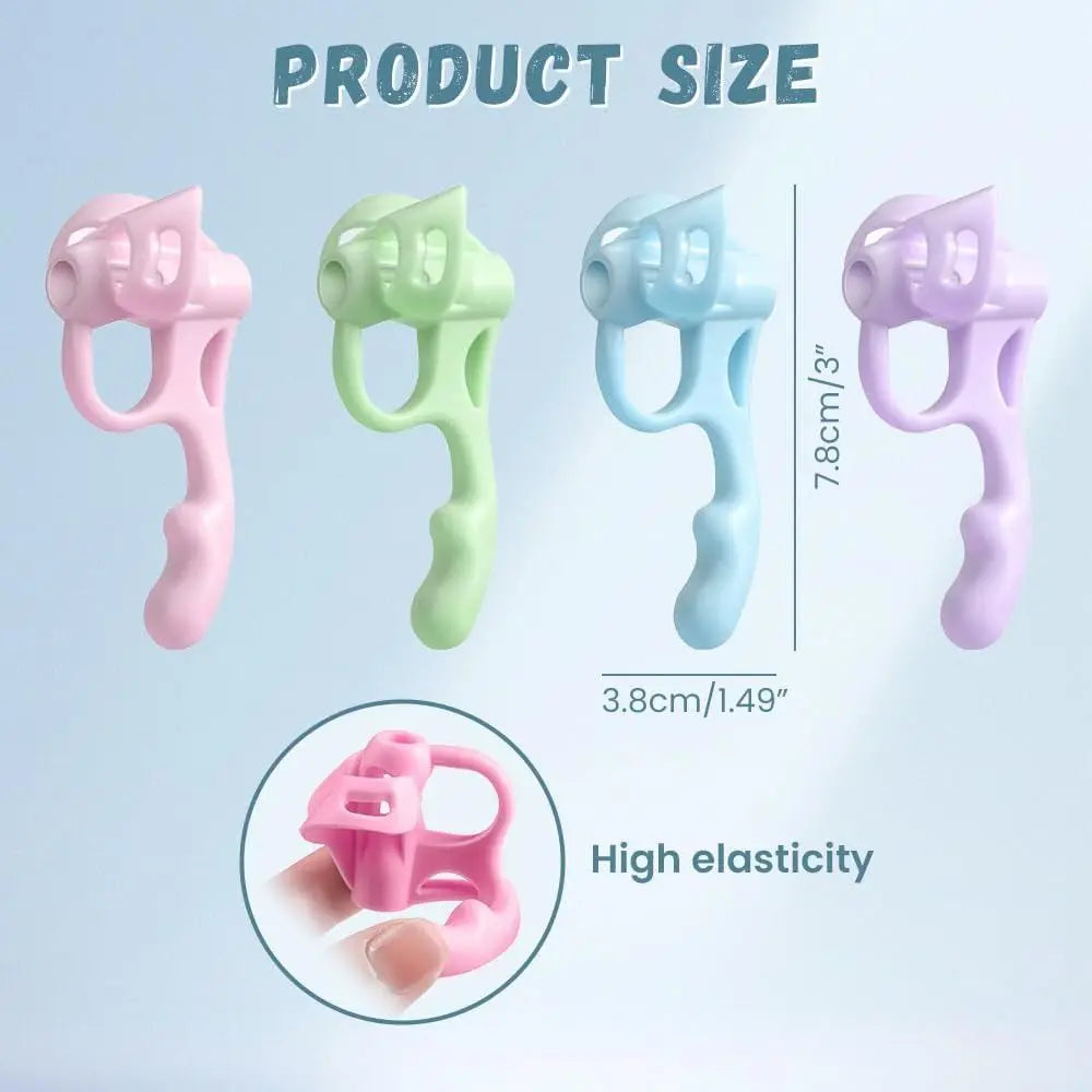 Porte-crayons en Silicone, 1 pièce, doux et confortable, stylo Flexible et robuste, outil d'aide à l'écriture