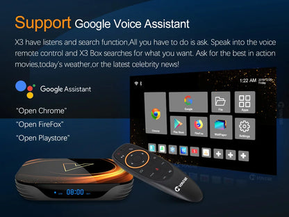 VONTAR X3 4GB 128GB 8K TV BOX Android 9 Smart Android TVBOX 9.0 Amlogic S905X3 Wifi 1080P BT 4K décodeur 4GB 64GB 32GB