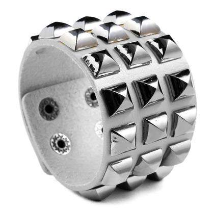 Nouveau Punk Hip-Hop gothique Bracelet à ongles Rivets décontracté Couple Bracelet fête nouvel an noël saint valentin cadeau d'anniversaire