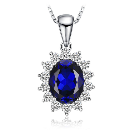 JewelryPalace – collier avec pendentif , en argent Sterling 925, création d'un saphir bleu, rubis, imitation émeraude, sans chaîne