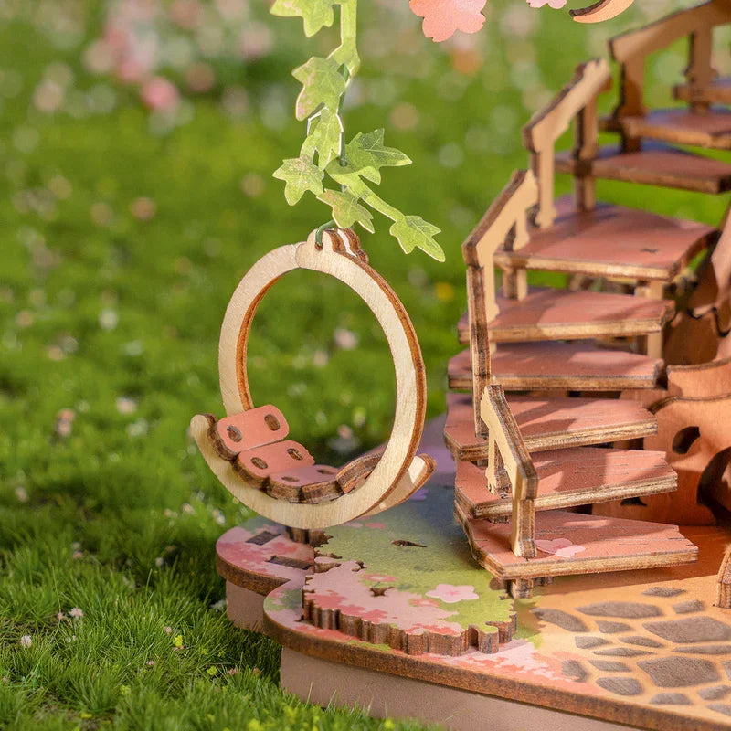 Robotime Rolife Sakura maison d'arbre Puzzles 3D bricolage modèle jouet de construction Kits d'artisanat en bois passe-temps pour enfants casse-tête cadeau