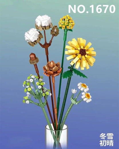 LOZ mini blocs blocs de construction filles jouets briques à monter soi-même fleurs Puzzle femmes cadeau décor à la maison 1670 1671 1672