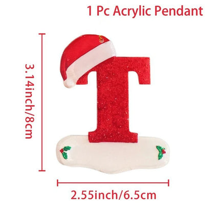 ZQNYCY - Pendentif lettre acrylique sapin de noël