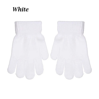 Gants extensibles simples et solides pour enfant, mitaines chaudes pour garçon et fille de 5 à 10 ans, collection automne et hiver