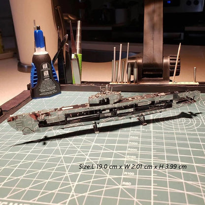Puzzle 3D en métal, navire de guerre militaire 056, Corvette, bateau de vie, destructeur Nautilus, modèle d'assemblage, découpe Laser, jouets