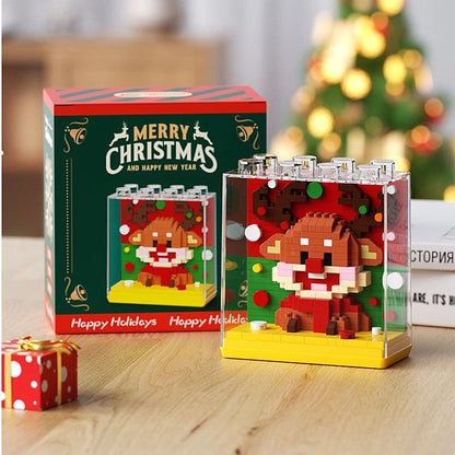 Construction du père Noël, petits jouets assemblés par pièce