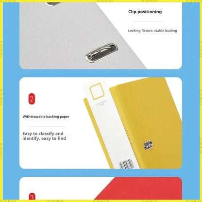 Grand classeur à anneaux multicolore A4, classeur à levier pour Documents,