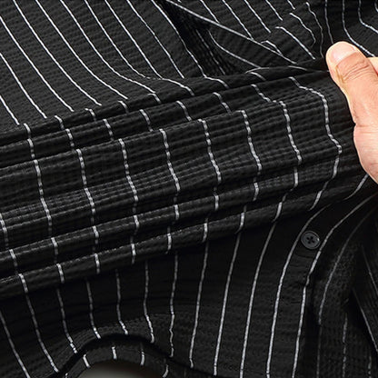 Ensemble chemise à rayures pour hommes, chemise courte, mode décontractée, grande taille 10XL, 11XL, vêtements d'été