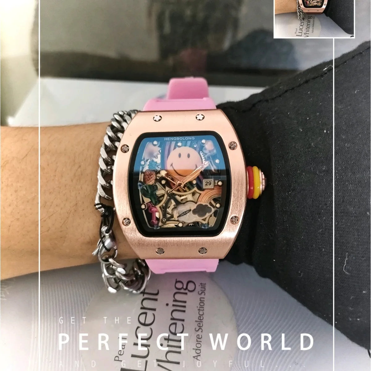 Nouvelle mode d'affaires en Relief tridimensionnel lumineux Cool Quartz hommes montres personnalité montre de luxe horloge AAA hommes montre