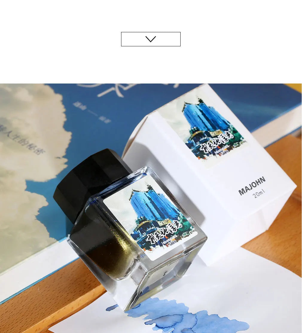 moonman - poudre d'or encre colorée trempée dans le stylo plume 20 ml