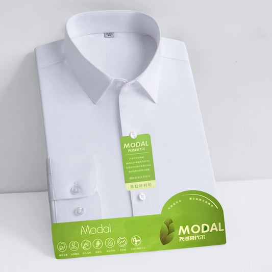 Chemise à Manches sulfAnti-déformable pour Homme, Coupe Cintrée, Blouse de Bureau Blanche, Nouvelle Collection, 5XL