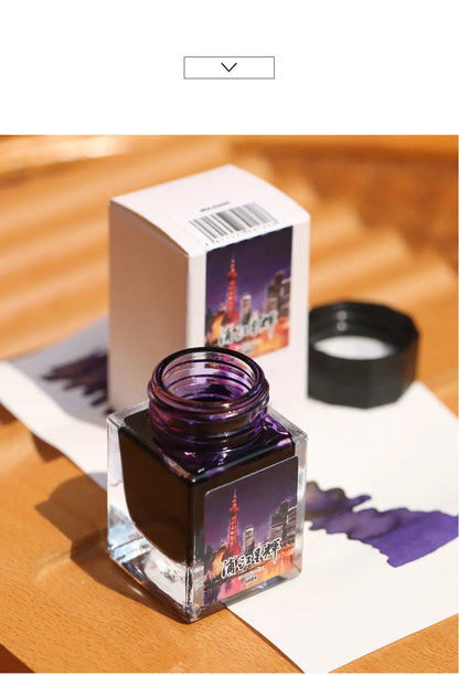 moonman - poudre d'or encre colorée trempée dans le stylo plume 20 ml