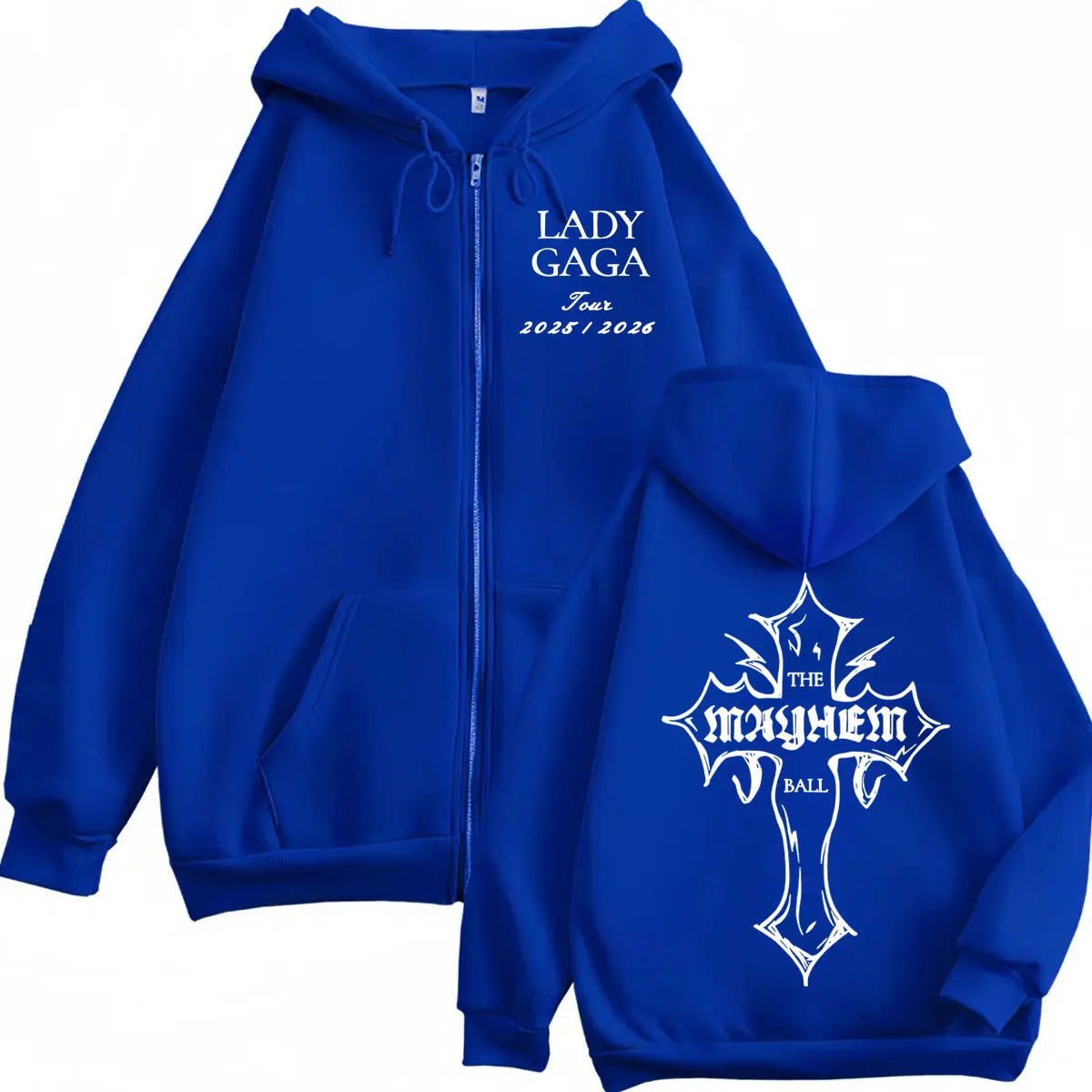 Lady Gaga The Mayhem Ball Tour 2025 sweat à capuche avec fermeture éclair hommes femmes haute qualité mode sweat à capuche décontracté ample polaire pulls