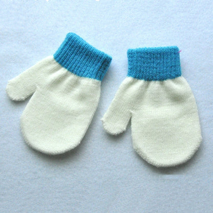 Gants d'hiver chauds pour bébés de 1 à 4 ans, mitaines tricotées en Patchwork, gants à doigts complets pour étudiants de la maternelle