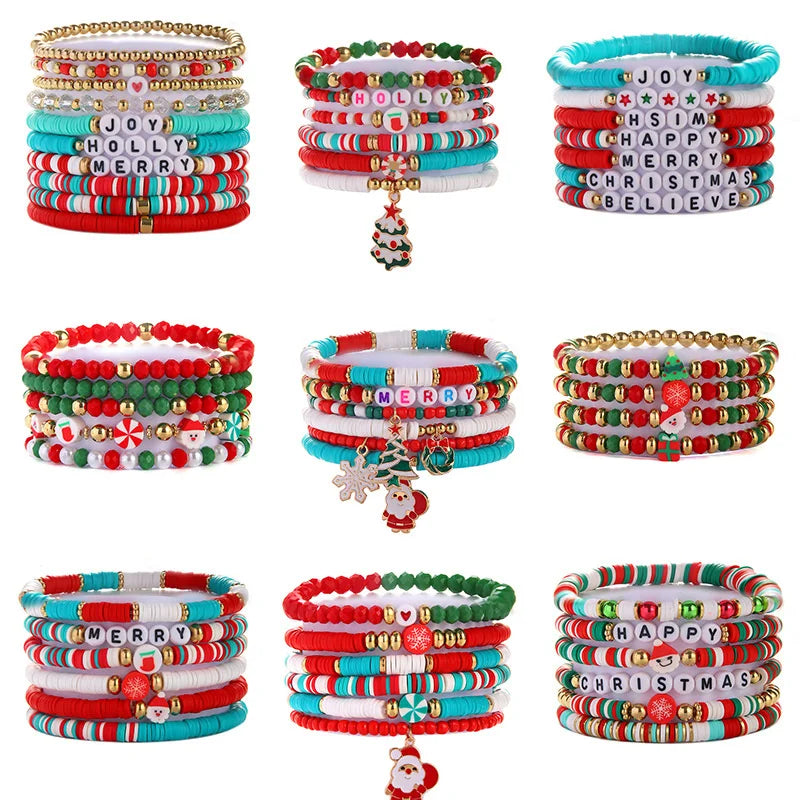 rinhoo - Bracelets de perles en argile polymère