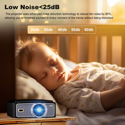 DESS projecteur Full HD 4K 1080P 2500NASI double bande Wifi 6 BT5.2 projecteur Portable bureau maison Android cinéma projecteur intelligent 3D