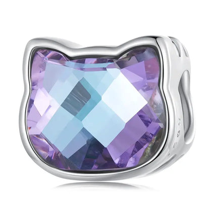 100% argent Sterling 925 véritable 10 couleurs breloque coeurs radieux en cristal pour Bracelet