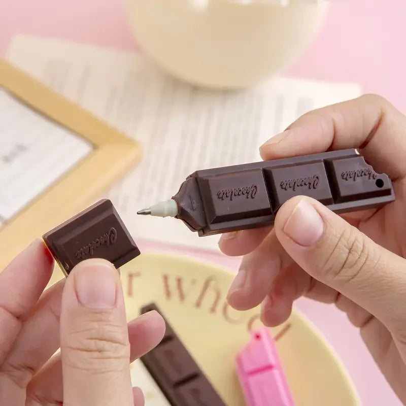 Ensemble de stylos à bille en forme de chocolat, 3 pièces 1,0mm