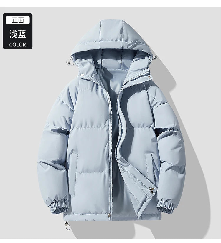 Veste à capuche chaude rembourrée en coton pour hommes, Parkas optiques, Sports décontractés, Tendance américains, Automne, Hiver, Nouveau