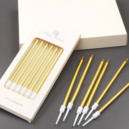 Bougie de joyeux anniversaire style crayon créatif