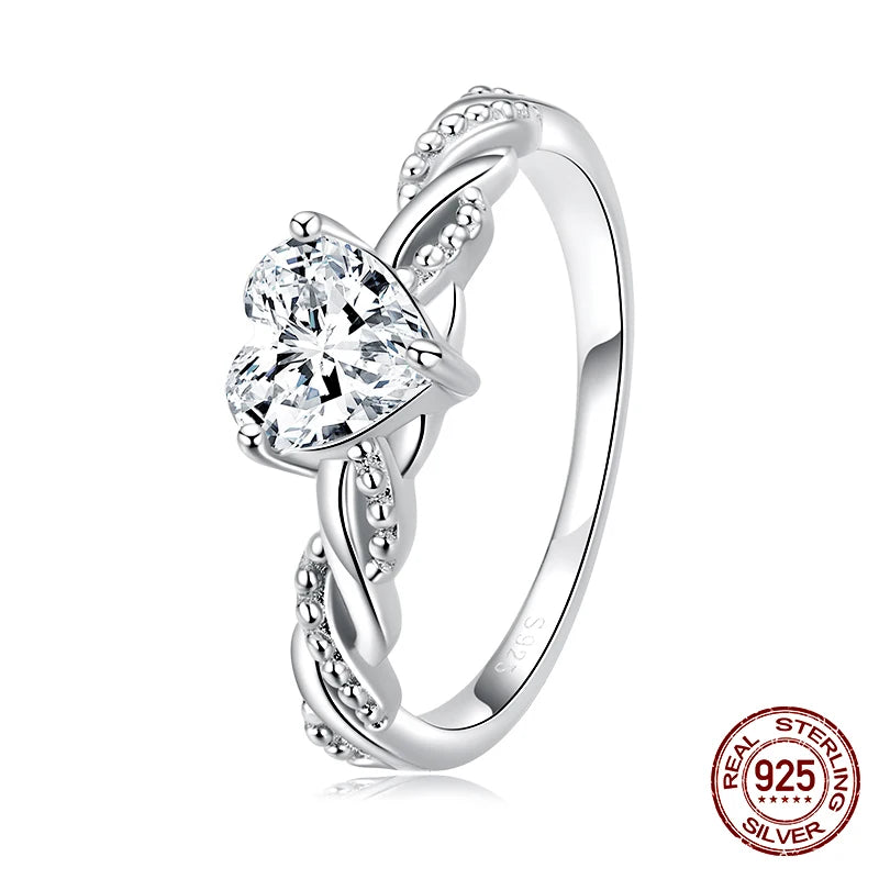 WOSTU 2019 grosses soldes argent Sterling réel 925 anneaux de doigts de cercle chanceux pour les femmes bijoux de mode cadeau livraison directe CQR041