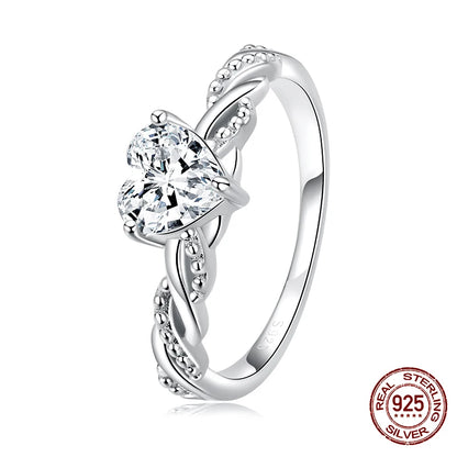 WOSTU 2019 grosses soldes argent Sterling réel 925 anneaux de doigts de cercle chanceux pour les femmes bijoux de mode cadeau livraison directe CQR041
