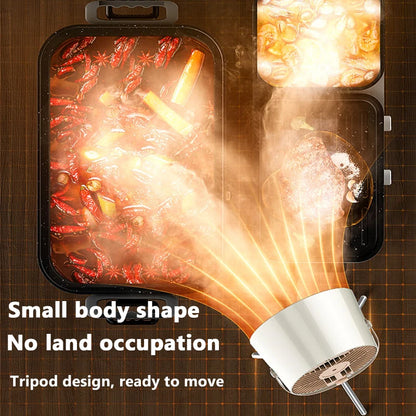 Mini hotte de bureau grande aspiration maison restaurant hot pot barbecue désodorisation purificateur de fumée portable machine d'extraction de fumée