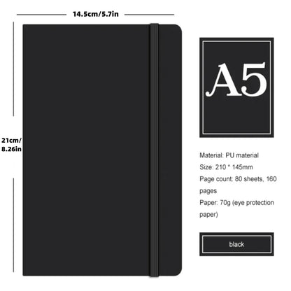 Nouveau cahier A5 couverture en polyuréthane