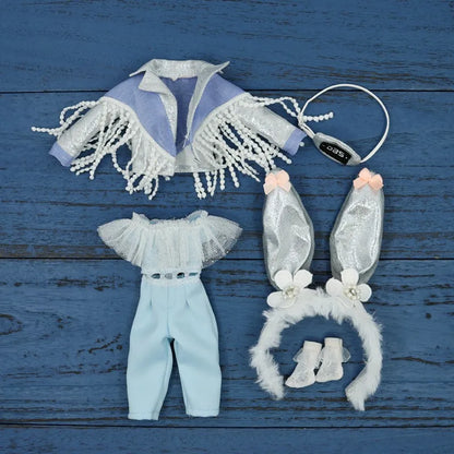 Vêtements kimono de poupée Blyth faits à la main, vêtements de poupée Blyth OB22 24, oreilles de lapin, robe de princesse pour Ymy Licca Azones Ob24 Ob27 Fr