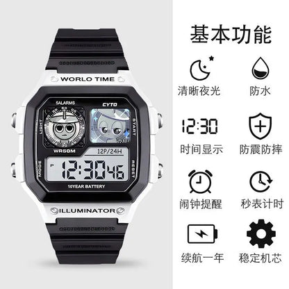 Kawaii Sprunki dessin animé enfants montre Sport montres bracelet en Silicone LED étanche montre numérique pour enfants montre-bracelet électronique